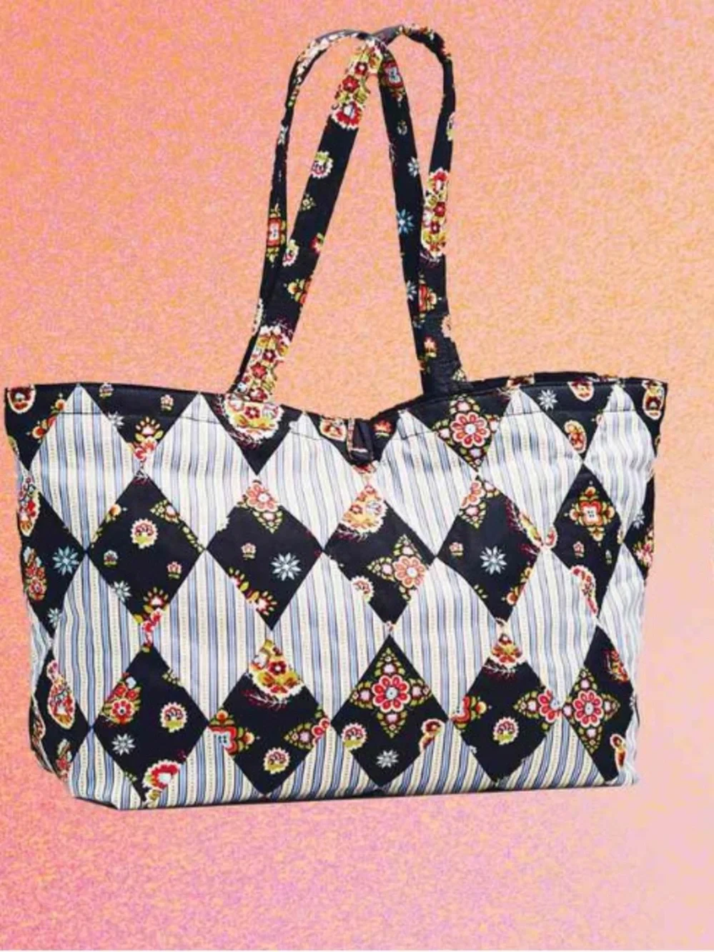Vera‎ Bradley Hathaway Tote in Diamond Patchwork Northstar Anthro collab!